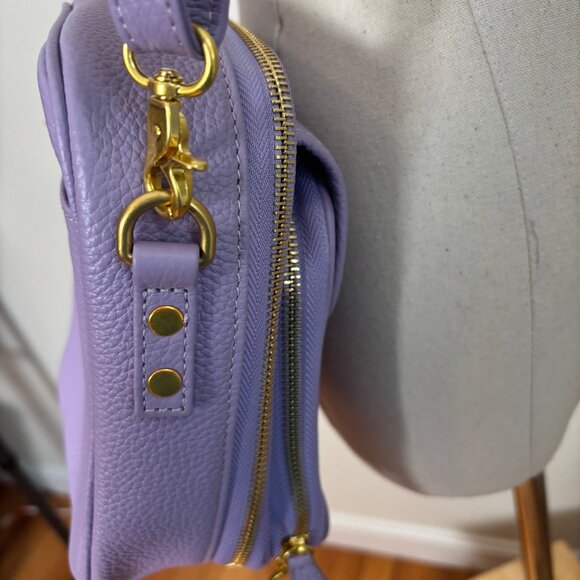 NWOT Minooy leather Naya small crossbody bag in lavender - Picture 6 of 8